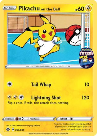 Pikachu on the Ball (Pokemon Futsal) (001/005) [Miscellaneous Cards & Products] - Promo