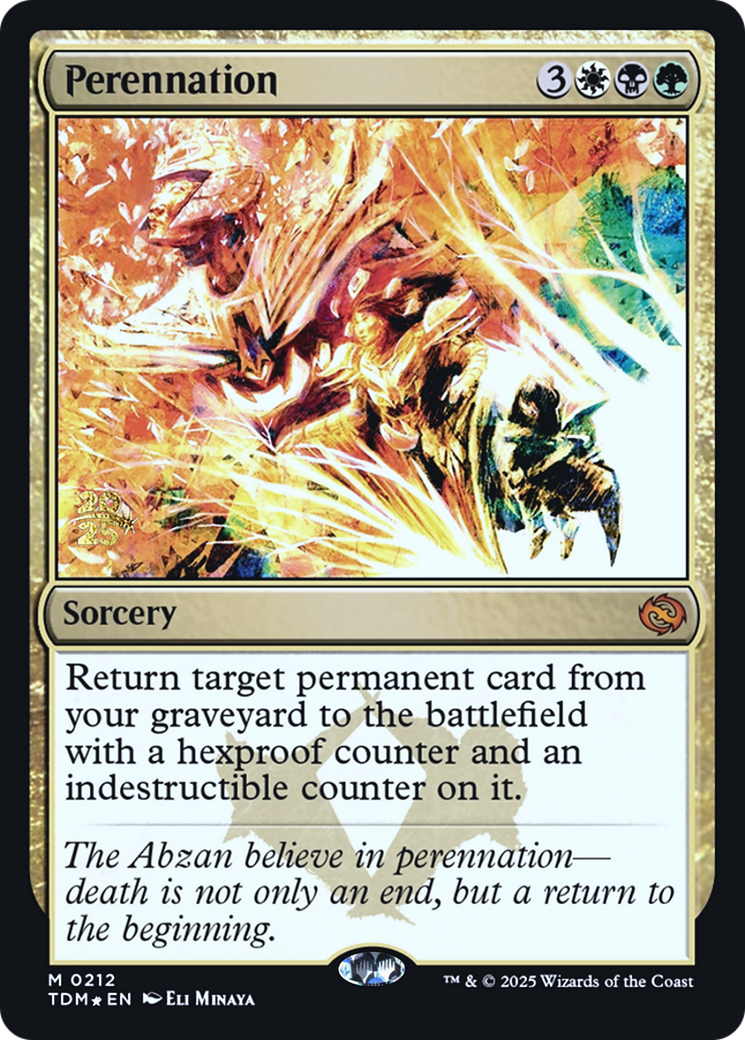 Perennation (PRE-212) [Prerelease Cards] Foil