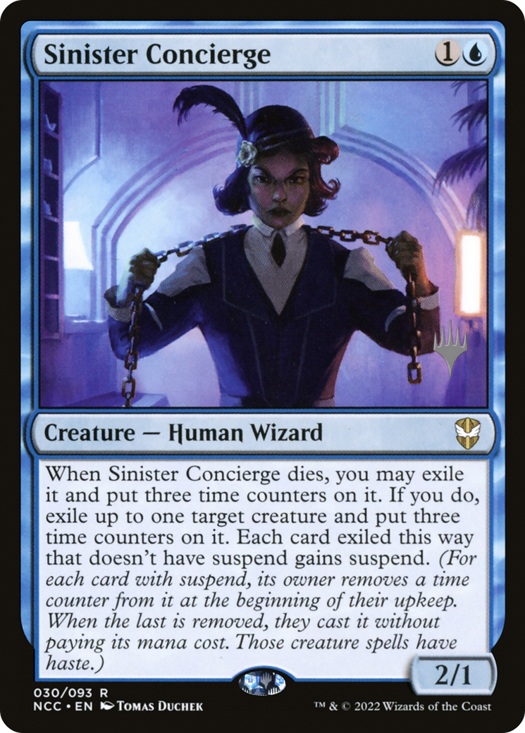 Sinister Concierge (PPSNC-030) [Promo Pack: New Capenna Commander Promos] Foil