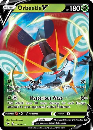 Orbeetle V (020/185) [SWSH04 Vivid Voltage] Holofoil - Ultra Rare