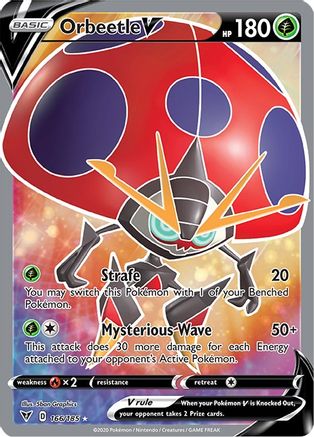 Orbeetle V (Full Art) (166/185) [SWSH04 Vivid Voltage] Holofoil - Ultra Rare