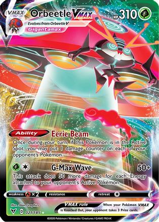 Orbeetle VMAX (021/185) [SWSH04 Vivid Voltage] Holofoil - Ultra Rare