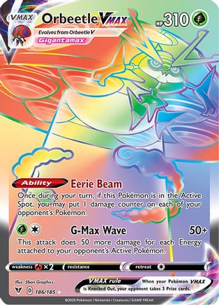 Orbeetle VMAX (Secret) (186/185) [SWSH04 Vivid Voltage] Holofoil - Secret Rare