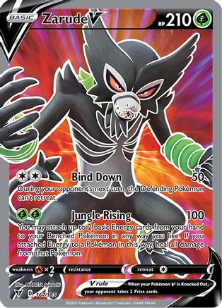Zarude V (Full Art) (167/185) [SWSH04 Vivid Voltage] Holofoil - Ultra Rare