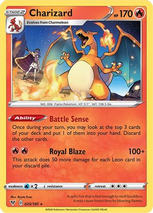 Charizard (025/185) [SWSH04 Vivid Voltage] Reverse Holofoil - Rare