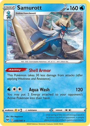 Samurott (035/185) [SWSH04 Vivid Voltage] Reverse Holofoil - Rare