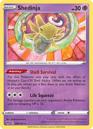Shedinja (066/185) [SWSH04 Vivid Voltage] Reverse Holofoil - Rare