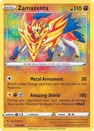 Zamazenta (102/185) [SWSH04 Vivid Voltage] Holofoil - Amazing Rare