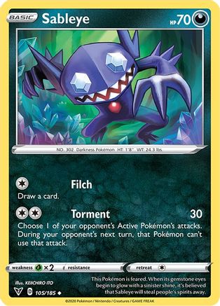 Sableye (105/185) [SWSH04 Vivid Voltage] - Uncommon