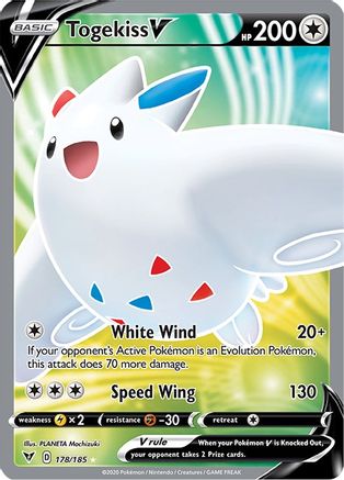 Togekiss V (Full Art) (178/185) [SWSH04 Vivid Voltage] Holofoil - Ultra Rare