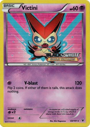 Victini (Prerelease) (43/101) [Black and White Promos] Holofoil - Promo