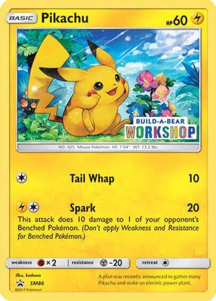 Pikachu (Build-A-Bear Workshop Exclusive) (SM86) [Miscellaneous Cards & Products] - Promo
