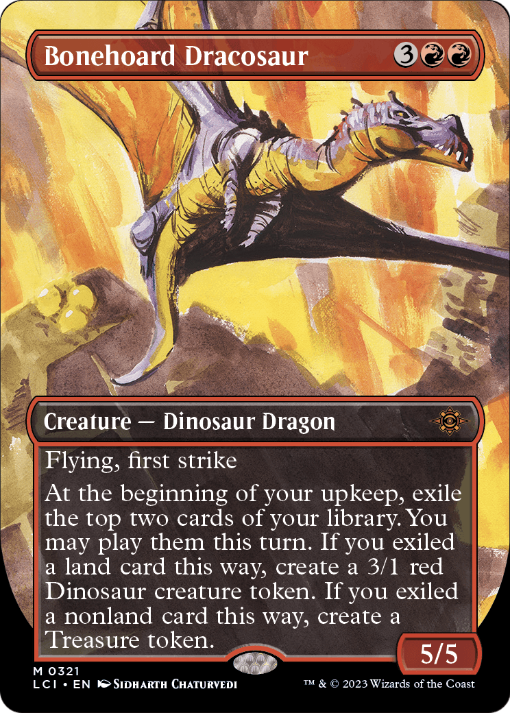 Bonehoard Dracosaur (Borderless) (LCI-321) [The Lost Caverns of Ixalan] Foil
