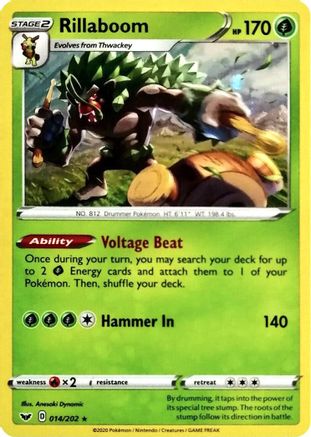 Rillaboom (Cosmos Holo) (014/202) [Miscellaneous Cards & Products] Holofoil - Promo