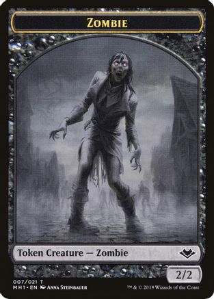 Zombie // Golem Double-Sided Token (MH1-7 // 18) [Modern Horizons]