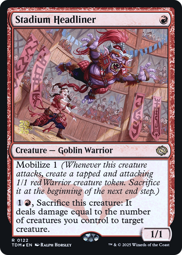 Stadium Headliner (PRE-122) [Prerelease Cards] Foil