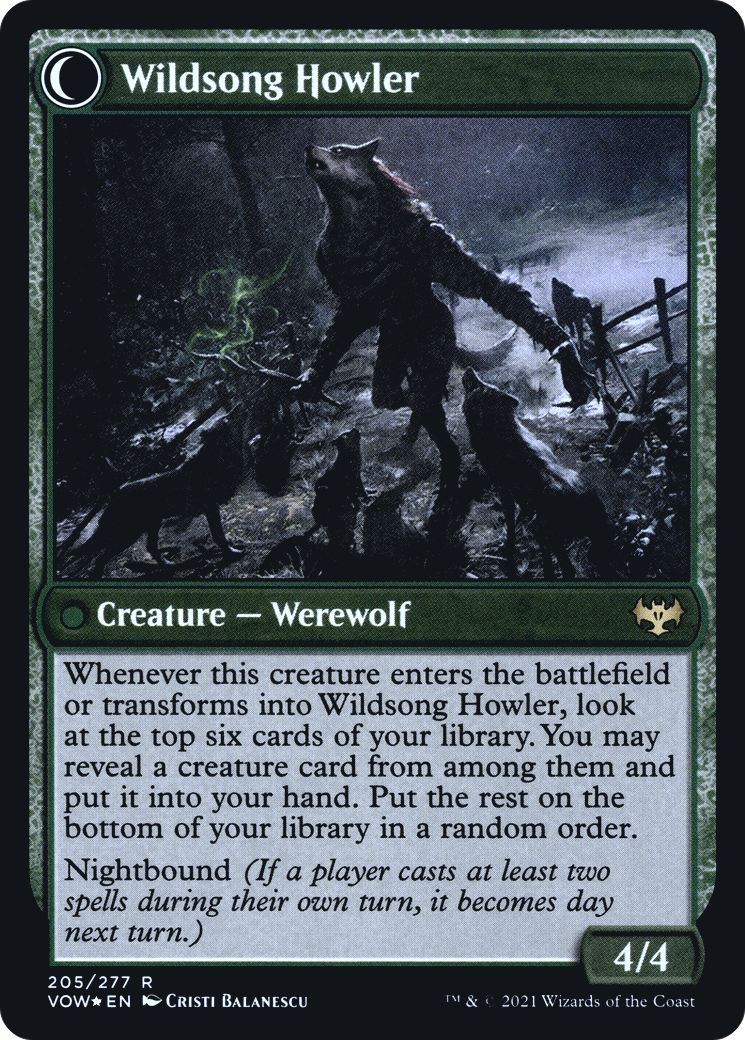 Howlpack Piper (PRE-205) [Innistrad: Crimson Vow Promos] Foil