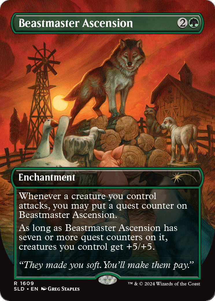 Beastmaster Ascension (SLD-1609) (Borderless) [Secret Lair Drop] Foil