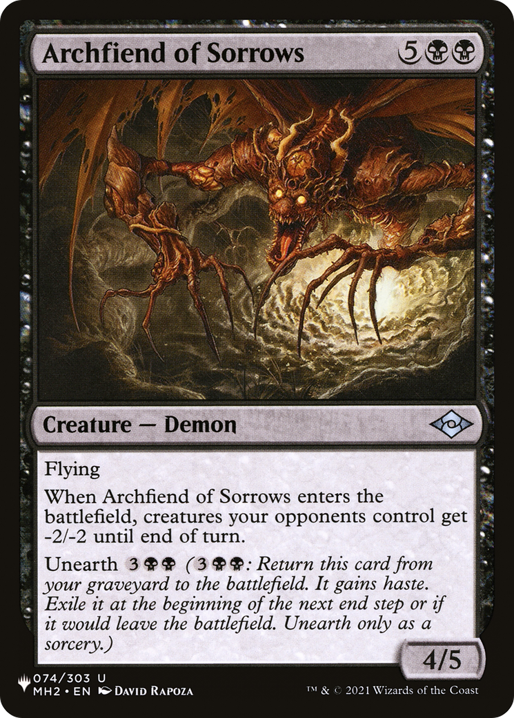 Archfiend of Sorrows (LIST-MH2-74) [The List]