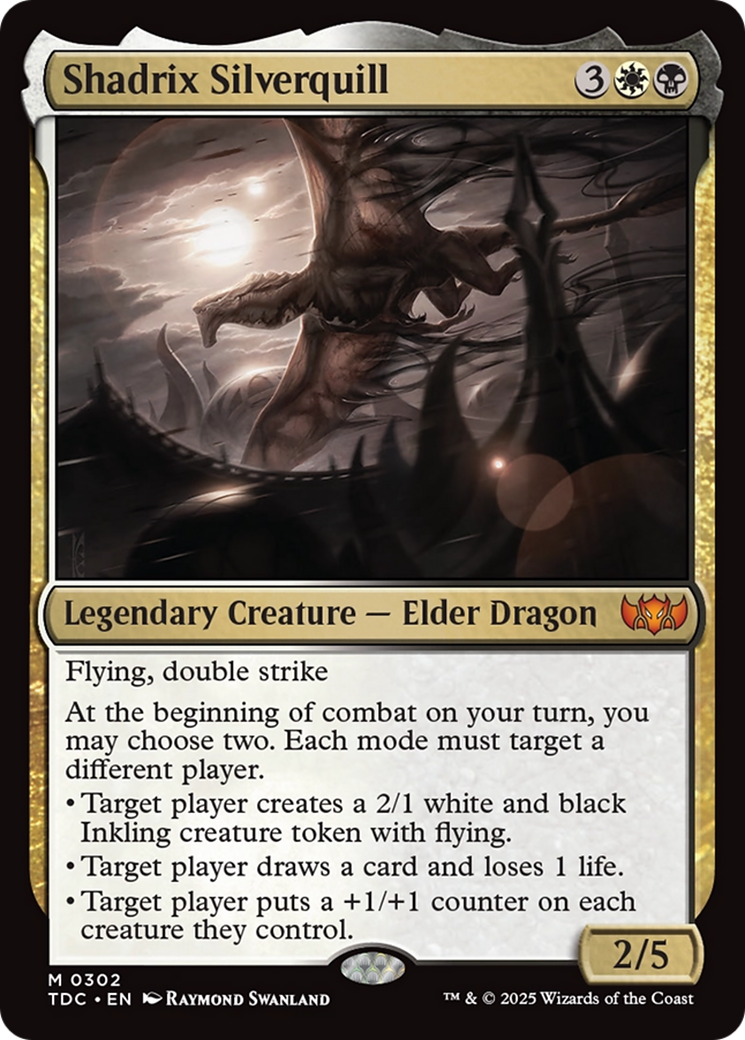 Shadrix Silverquill (TDC-302) [Commander: Tarkir: Dragonstorm]