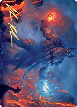 Aegar, the Freezing Flame Art Card (Gold-Stamped Signature) (ASKHM-055) [Art Series: Kaldheim]