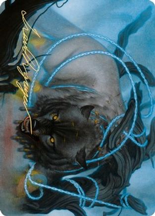 Bind the Monster Art Card (Gold-Stamped Signature) (ASKHM-011) [Art Series: Kaldheim]