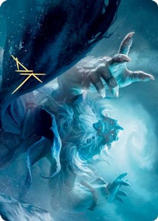 Cyclone Summoner Art Card (Gold-Stamped Signature) (ASKHM-013) [Art Series: Kaldheim]