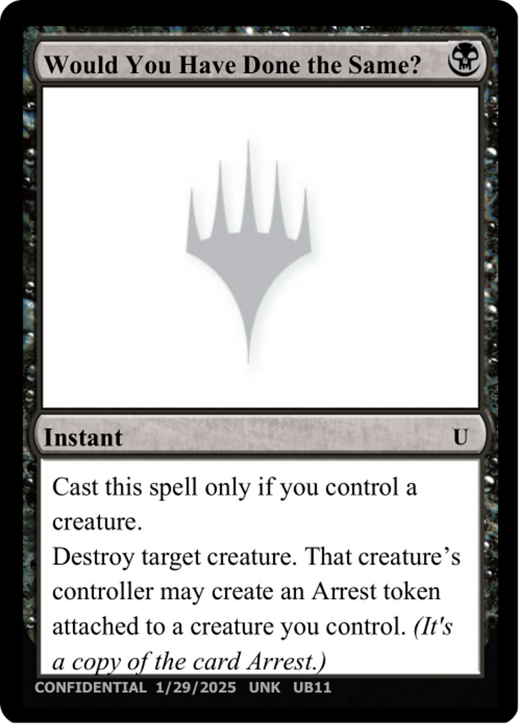 Would You Have Done the Same? [Un-Known Event Playtest Cards]