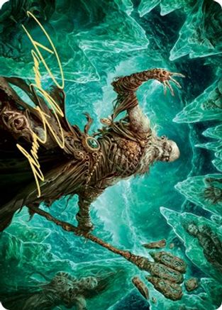Draugr Necromancer Art Card (Gold-Stamped Signature) (ASKHM-022) [Art Series: Kaldheim]