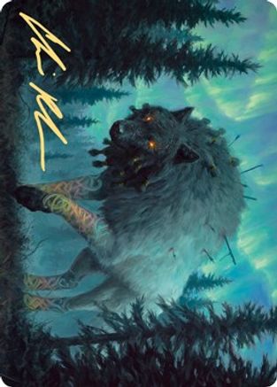 Sarulf, Realm Eater Art Card (Gold-Stamped Signature) (ASKHM-065) [Art Series: Kaldheim]
