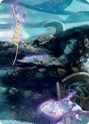 Valki, God of Lies Art Card (Gold-Stamped Signature) (ASKHM-028) [Art Series: Kaldheim]