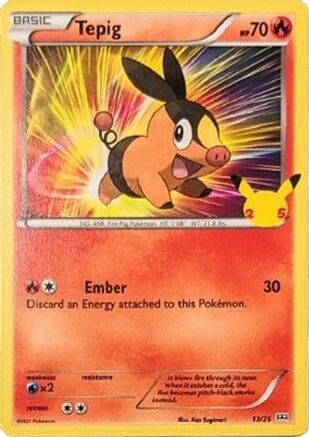 Tepig (013/25) [McDonalds 25th Anniversary Promos] Holofoil - Promo
