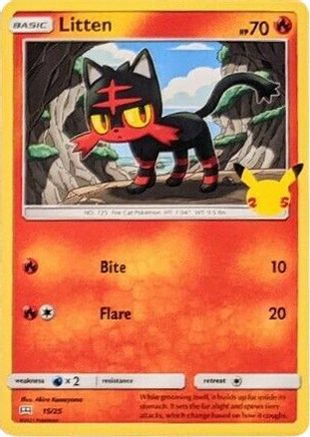 Litten (015/25) [McDonalds 25th Anniversary Promos] - Promo
