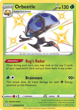 Orbeetle (SV009/122) [Shining Fates Shiny Vault] Holofoil - Shiny Holo Rare