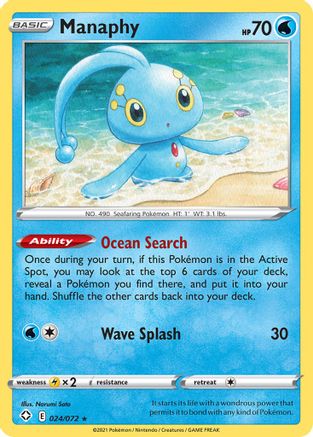 Manaphy (024/72) [Shining Fates] - Rare