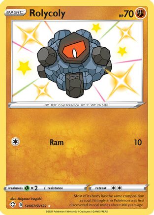 Rolycoly (SV067/122) [Shining Fates Shiny Vault] Holofoil - Shiny Holo Rare