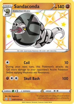 Sandaconda (SV071/122) [Shining Fates Shiny Vault] Holofoil - Shiny Holo Rare