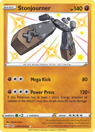 Stonjourner (SV075/122) [Shining Fates Shiny Vault] Holofoil - Shiny Holo Rare