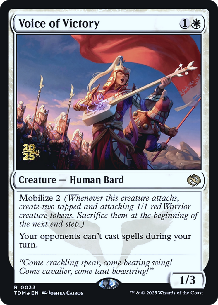 Voice of Victory (PRE-033) [Prerelease Cards] Foil