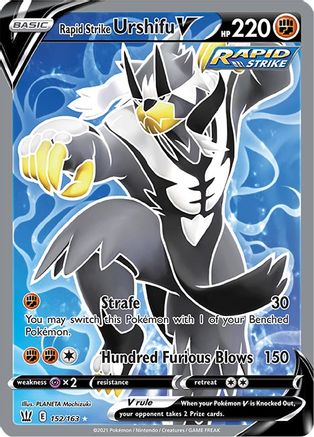 Rapid Strike Urshifu V (Full Art) (152/163) [SWSH05 Battle Styles] Holofoil - Ultra Rare