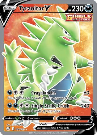 Tyranitar V (Full Art) (154/163) [SWSH05 Battle Styles] Holofoil - Ultra Rare