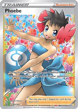 Phoebe (Full Art) (161/163) [SWSH05 Battle Styles] Holofoil - Ultra Rare