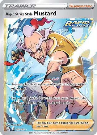 Rapid Strike Style Mustard (Full Art) (162/163) [SWSH05 Battle Styles] Holofoil - Ultra Rare