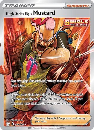 Single Strike Style Mustard (Full Art) (163/163) [SWSH05 Battle Styles] Holofoil - Ultra Rare