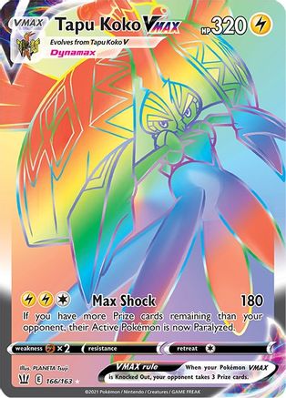 Tapu Koko VMAX (Secret) (166/163) [SWSH05 Battle Styles] Holofoil - Secret Rare
