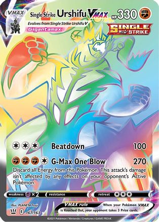 Single Strike Urshifu VMAX (Secret) (167/163) [SWSH05 Battle Styles] Holofoil - Secret Rare