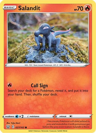 Salandit (027/163) [SWSH05 Battle Styles] - Common