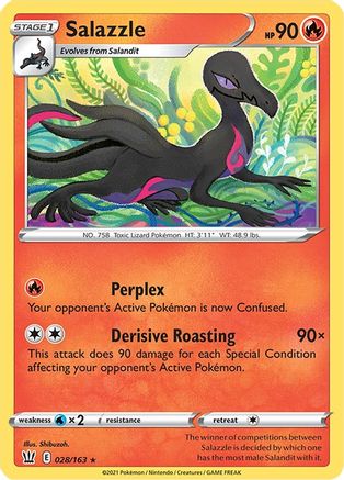 Salazzle (028/163) [SWSH05 Battle Styles] Reverse Holofoil - Rare