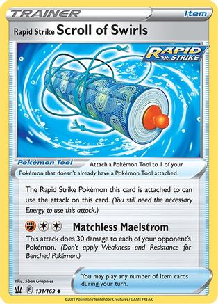 Rapid Strike Scroll of Swirls (131/163) [SWSH05 Battle Styles] Reverse Holofoil - Uncommon