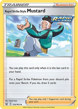 Rapid Strike Style Mustard (132/163) [SWSH05 Battle Styles] Reverse Holofoil - Uncommon